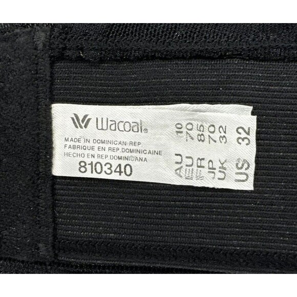 Wacoal 810340 Net Effect Soft Cup Bra Bralette Lace Wire Free Black Sz 32 - Picture 9 of 9